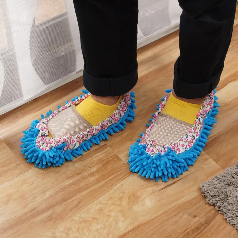 ORZ 1pair Dust Cleaner Floor Grazing Slippers