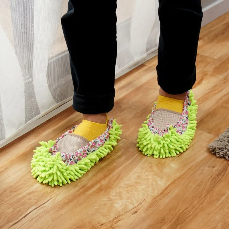 ORZ 1pair Dust Cleaner Floor Grazing Slippers