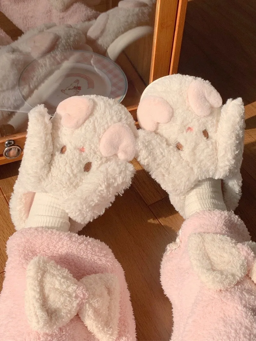 Pink Bunny Slippers