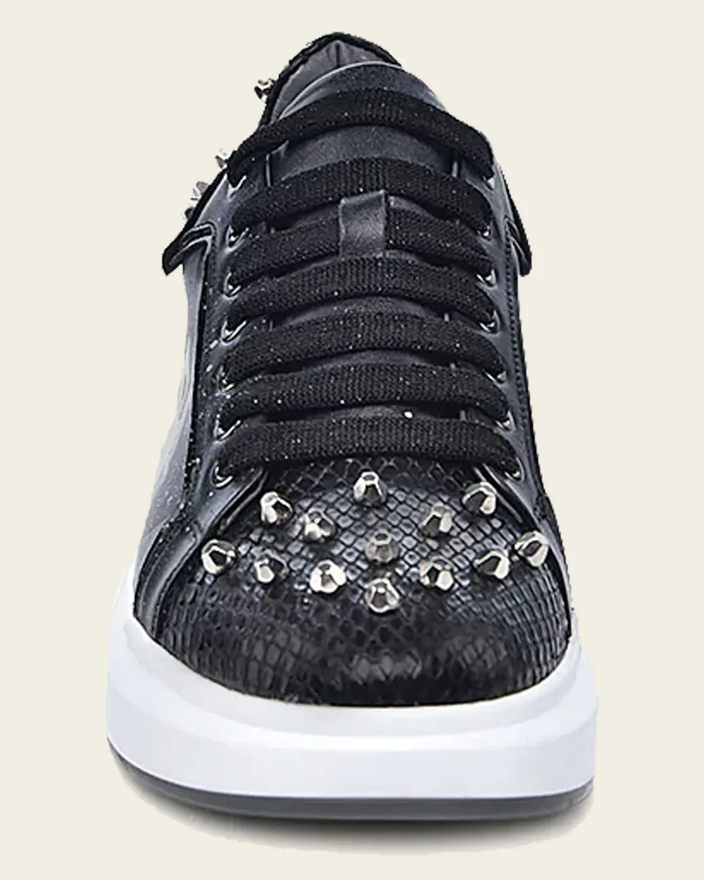 Sneakers black exotic leather