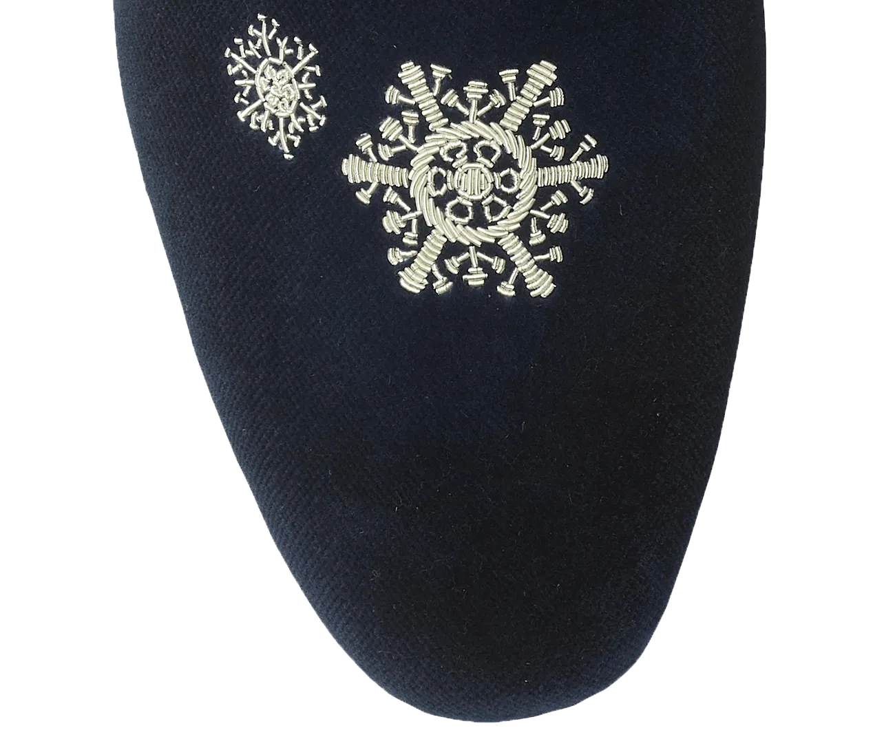 Snowflakes Navy Velvet