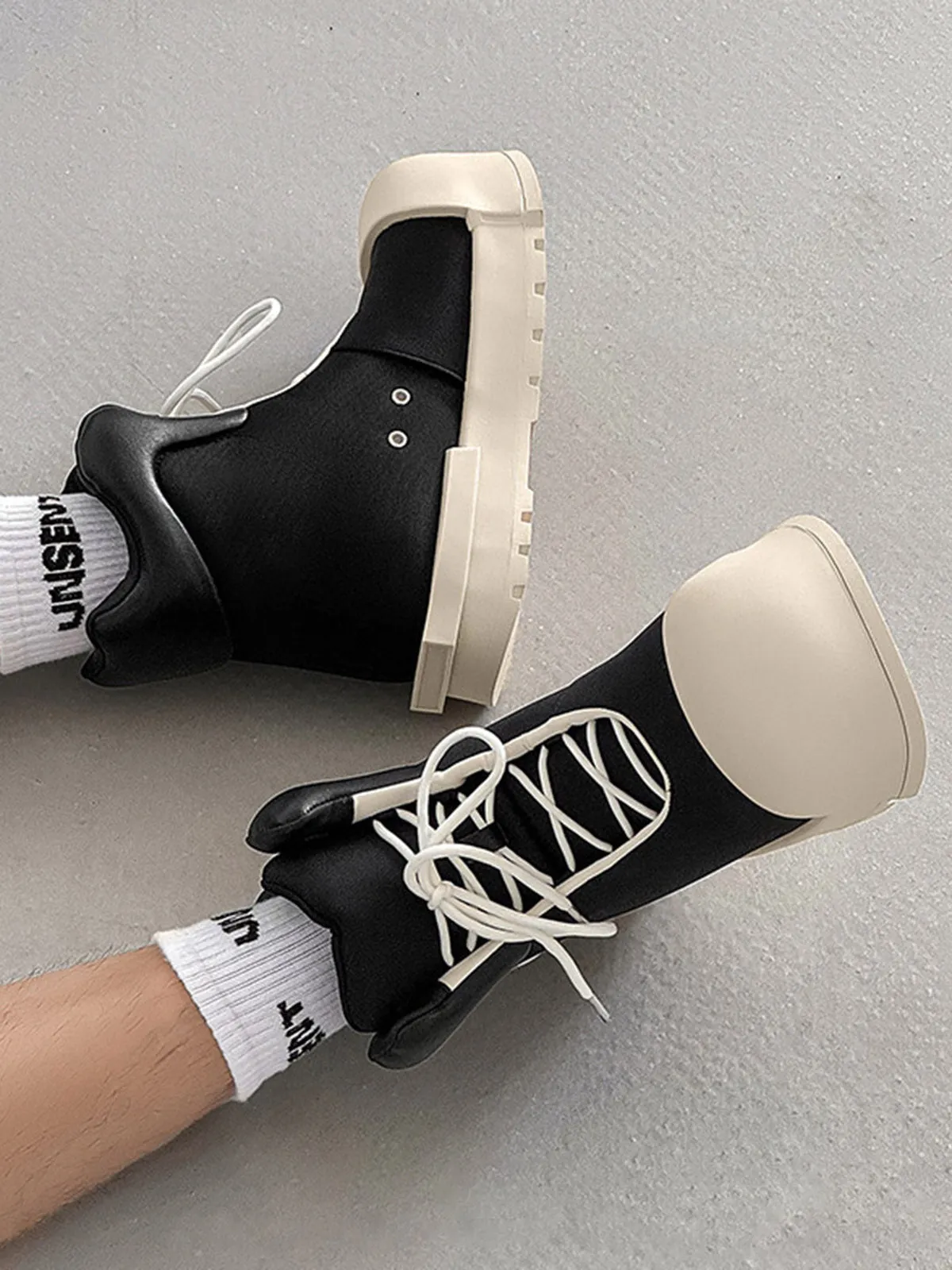 Thesupermade High Top Canvas Platform Sneakers