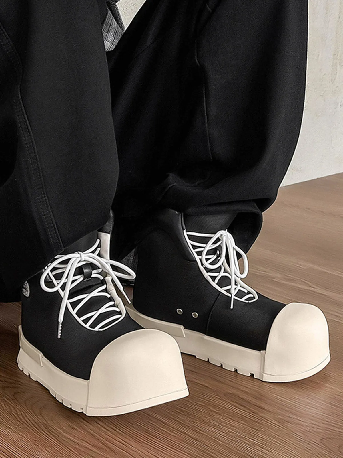 Thesupermade High Top Canvas Platform Sneakers