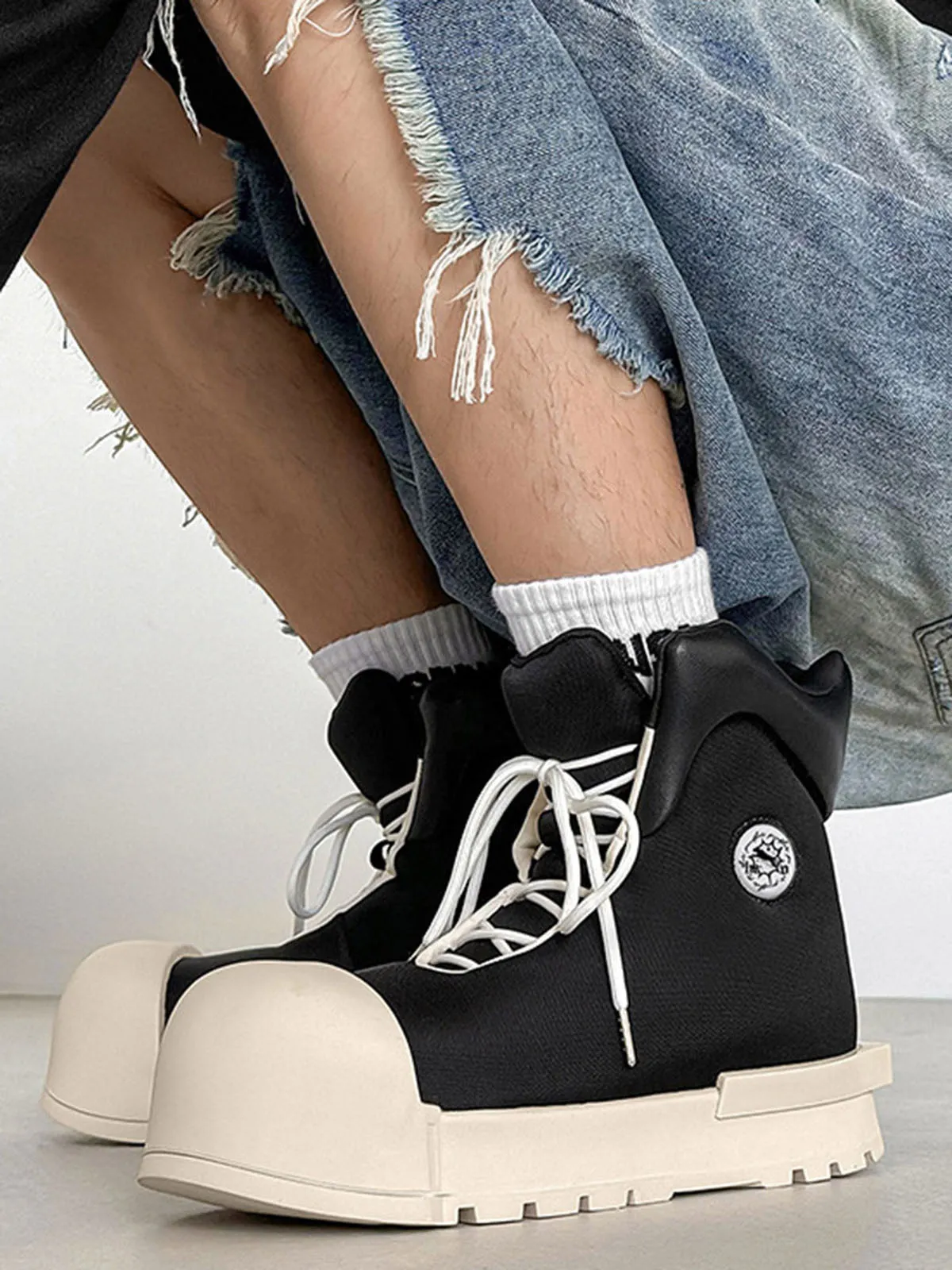 Thesupermade High Top Canvas Platform Sneakers