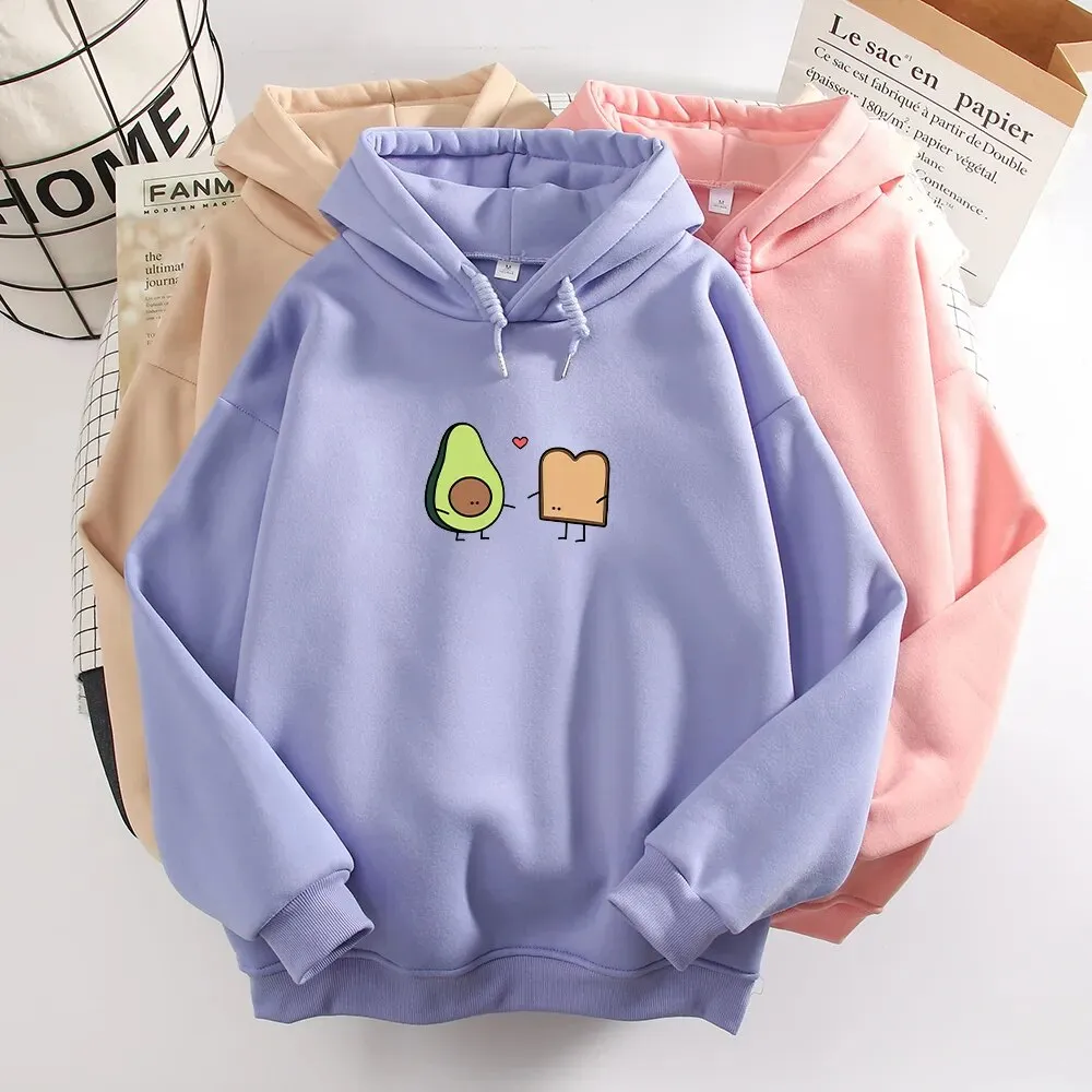 Vegan Avocado & Bread Best Friends Oversized Hoodie